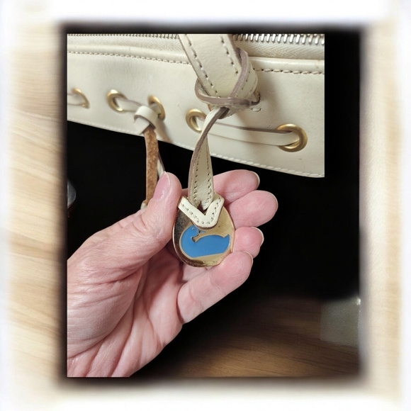 Vintage Dooney & Bourke Navy & Cream Purse - Picture 5 of 9